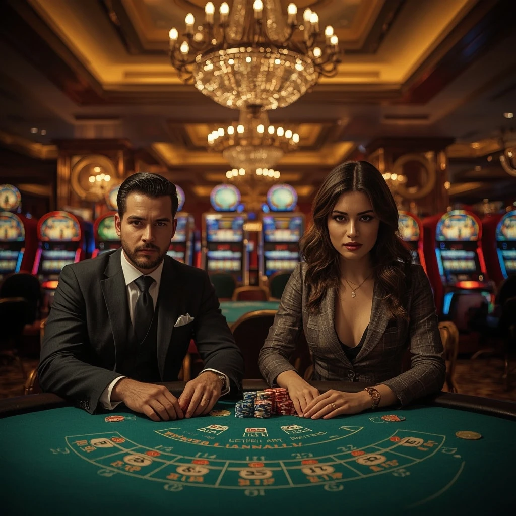 Deux joueurs de poker au Win Rolla Casino